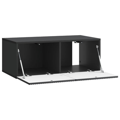 vidaXL Wall-Mounted TV Cabinet 78.5 x 41 x 30 cm Black Engineered Wood 5