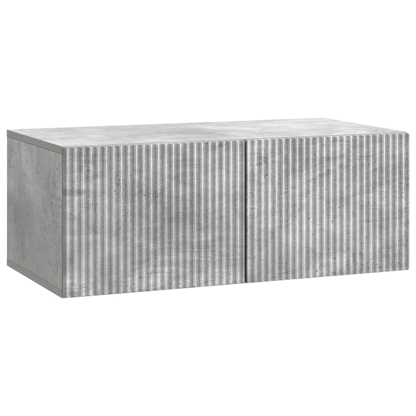 vidaXL Wall-Mounted TV Cabinet 78.5 x 41 x 30 cm Concrete Grey 2