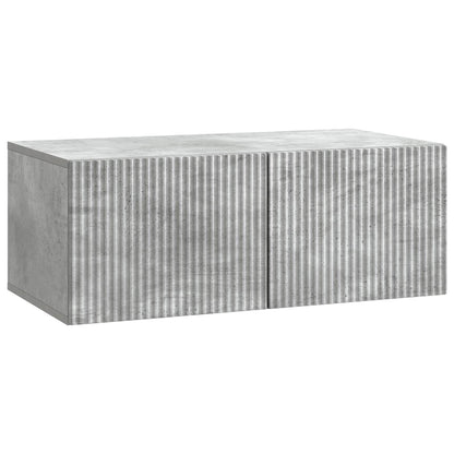 vidaXL Wall-Mounted TV Cabinet 78.5 x 41 x 30 cm Concrete Grey 2
