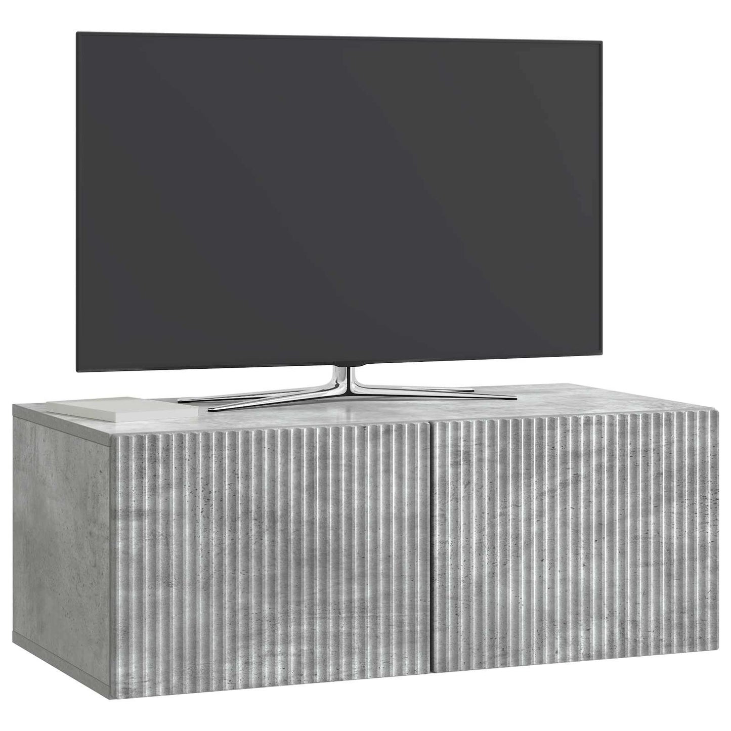 vidaXL Wall-Mounted TV Cabinet 78.5 x 41 x 30 cm Concrete Grey 3