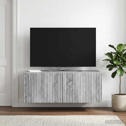 vidaXL Wall-Mounted TV Cabinet 78.5 x 41 x 30 cm Grey Sonoma 4
