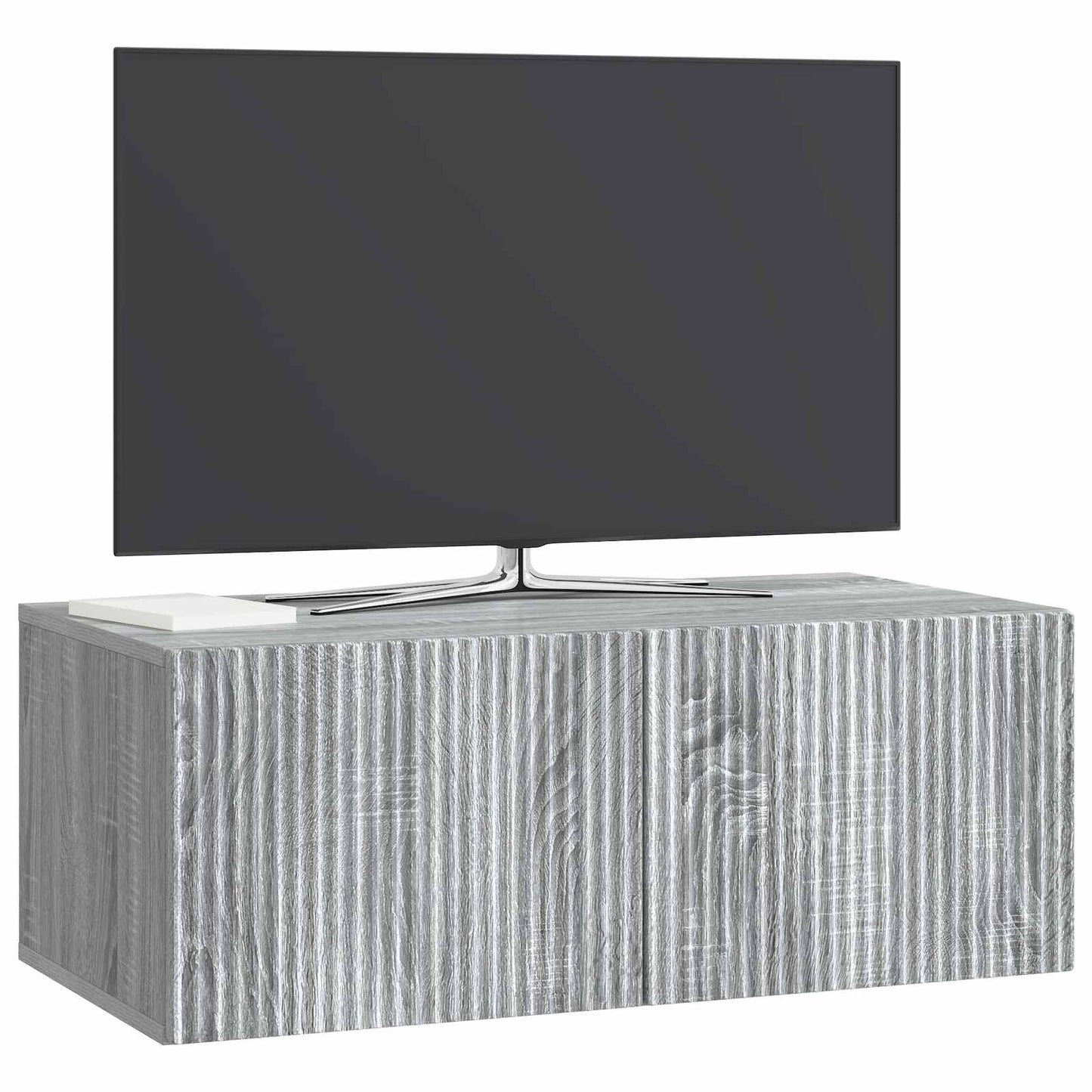 vidaXL Wall-Mounted TV Cabinet 78.5 x 41 x 30 cm Grey Sonoma 3