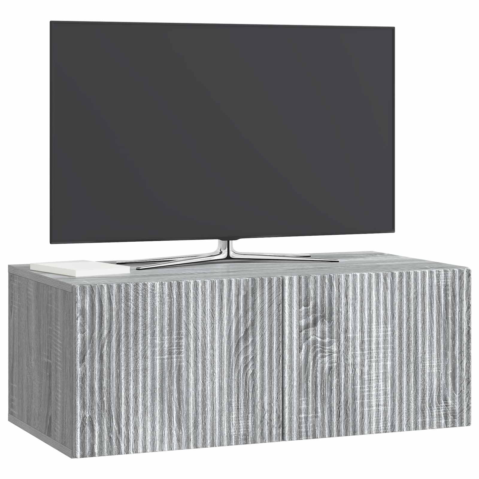 vidaXL Wall-Mounted TV Cabinet 78.5 x 41 x 30 cm Grey Sonoma 3