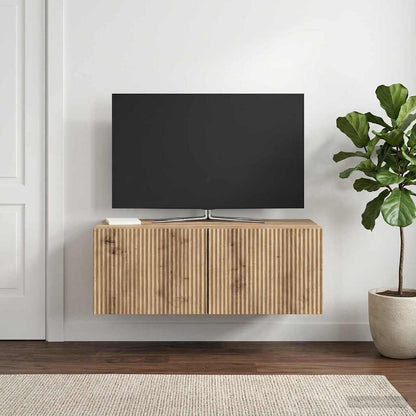 vidaXL Wall-Mounted TV Cabinet 78.5 x 41 x 30 cm Artisan Oak 1