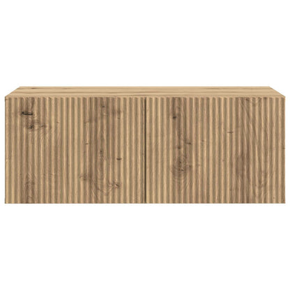vidaXL Wall-Mounted TV Cabinet 78.5 x 41 x 30 cm Artisan Oak 6