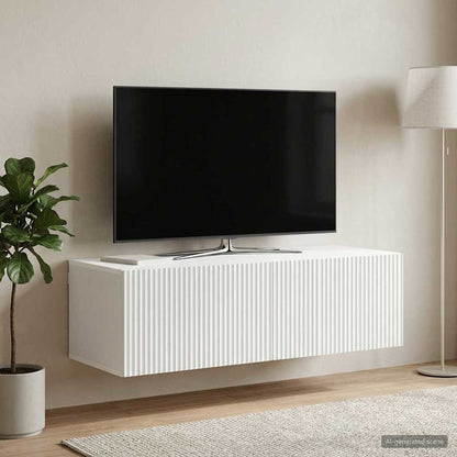 vidaXL Wall-Mounted TV Cabinet White 98 x 41 x 30 cm Engineered Wood 1