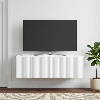 vidaXL Wall-Mounted TV Cabinet White 98 x 41 x 30 cm Engineered Wood 4