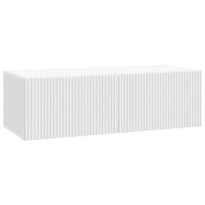 vidaXL Wall-Mounted TV Cabinet White 98 x 41 x 30 cm Engineered Wood 2