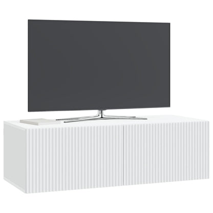 vidaXL Wall-Mounted TV Cabinet White 98 x 41 x 30 cm Engineered Wood 3