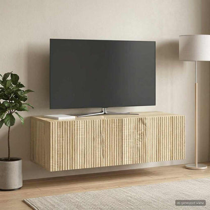 vidaXL Wall-Mounted TV Cabinet 98 x 41 x 30 cm Sonoma Oak 4