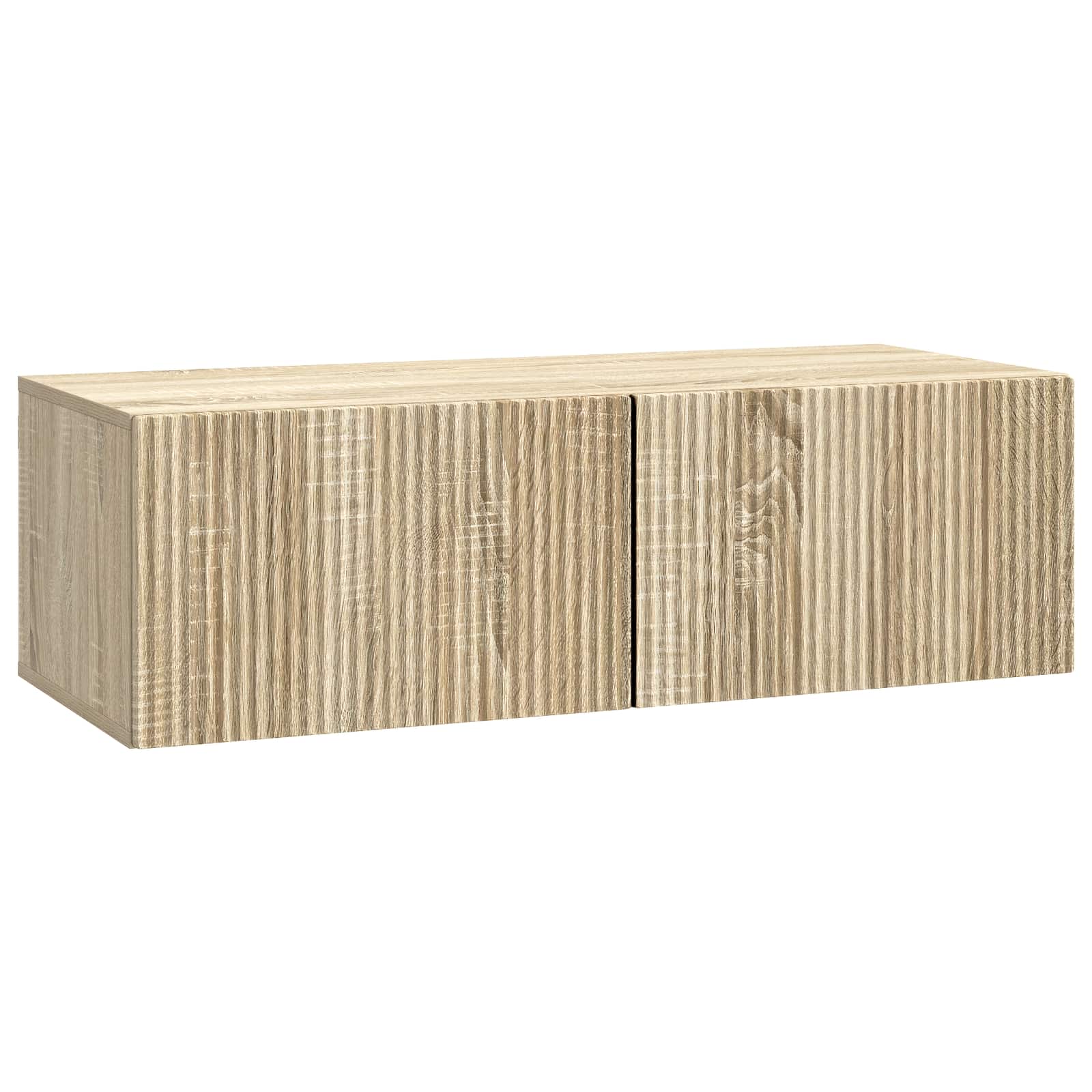 vidaXL Wall-Mounted TV Cabinet 98 x 41 x 30 cm Sonoma Oak 2
