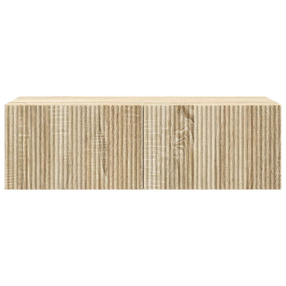 vidaXL Wall-Mounted TV Cabinet 98 x 41 x 30 cm Sonoma Oak 6