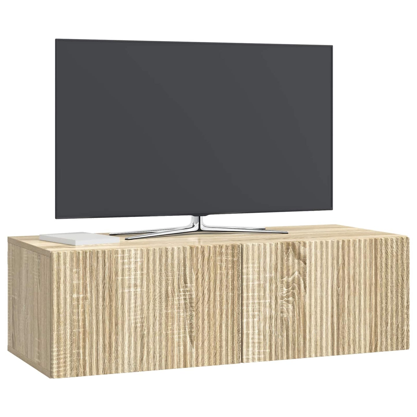 vidaXL Wall-Mounted TV Cabinet 98 x 41 x 30 cm Sonoma Oak 3