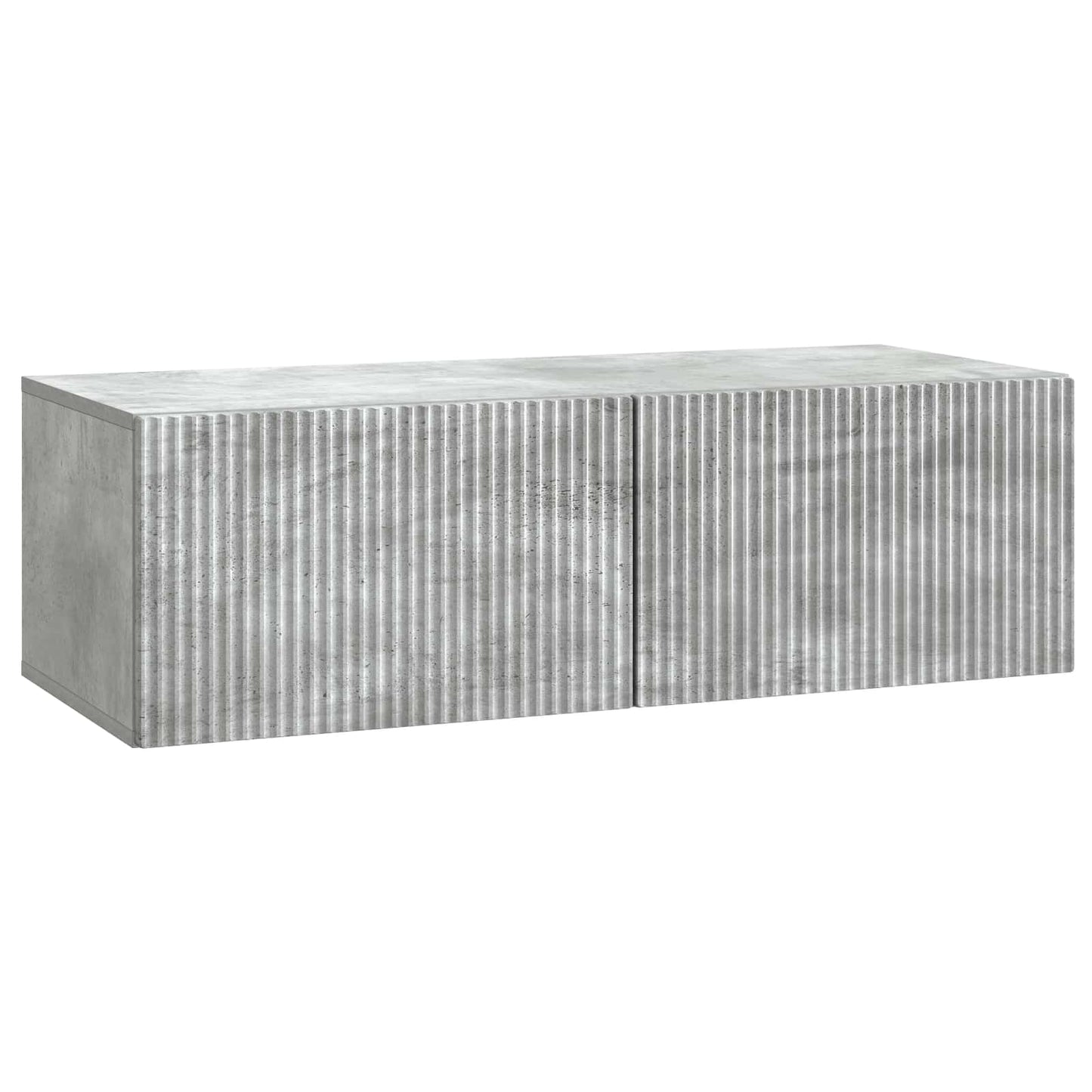 vidaXL Wall-Mounted TV Cabinet 98 x 41 x 30 cm Concrete Grey 2