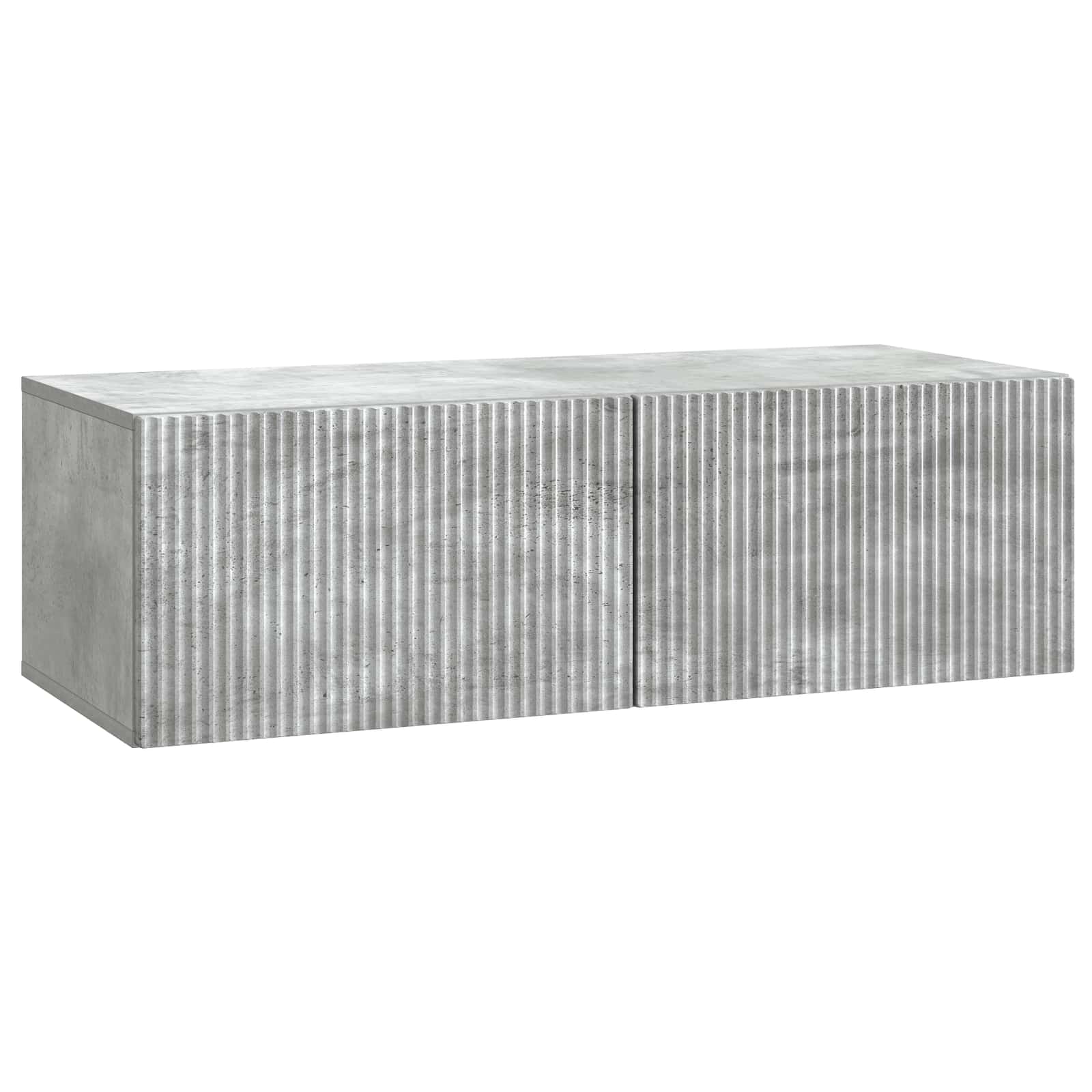 vidaXL Wall-Mounted TV Cabinet 98 x 41 x 30 cm Concrete Grey 2