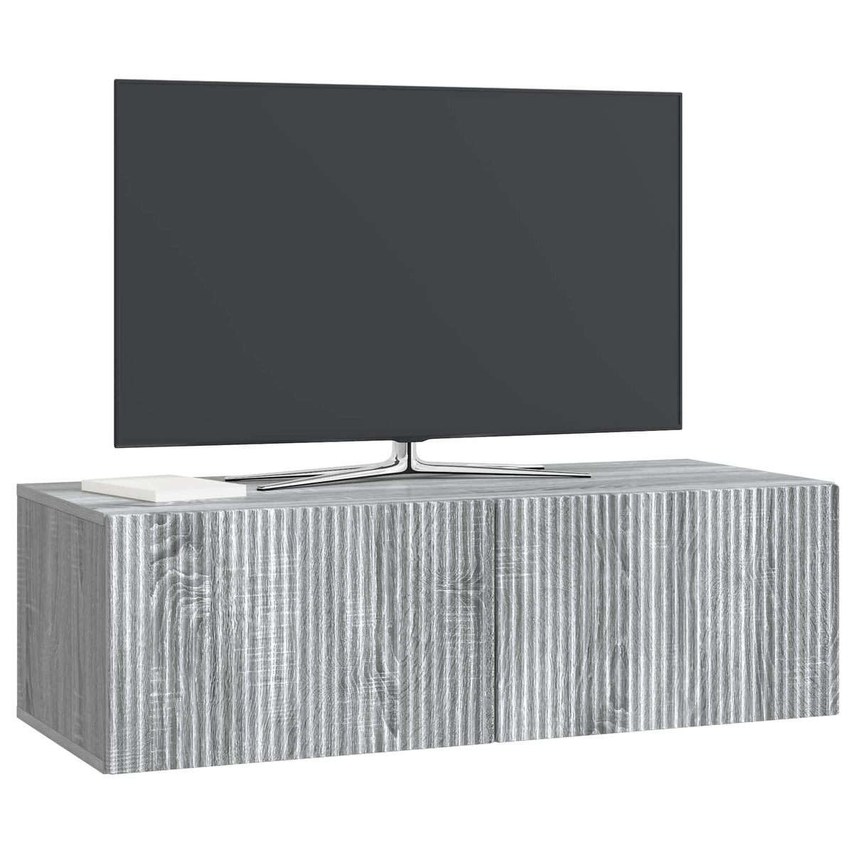 vidaXL Wall-Mounted TV Cabinet 98 x 41 x 30 cm Grey Sonoma 3