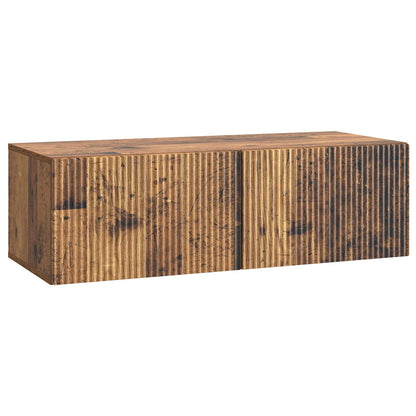 vidaXL Wall-Mounted TV Cabinet 98 x 41 x 30 cm Old Wood 2