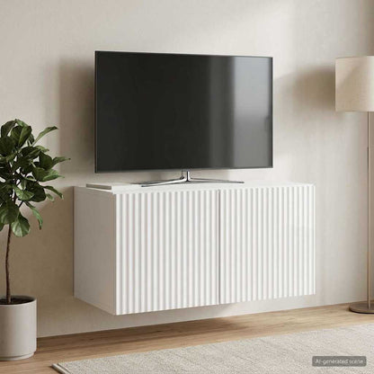 vidaXL Wall-Mounted TV Cabinet 59.5 x 31 x 30 cm High Gloss White 4