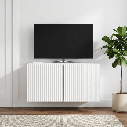 vidaXL Wall-Mounted TV Cabinet 59.5 x 31 x 30 cm High Gloss White 1