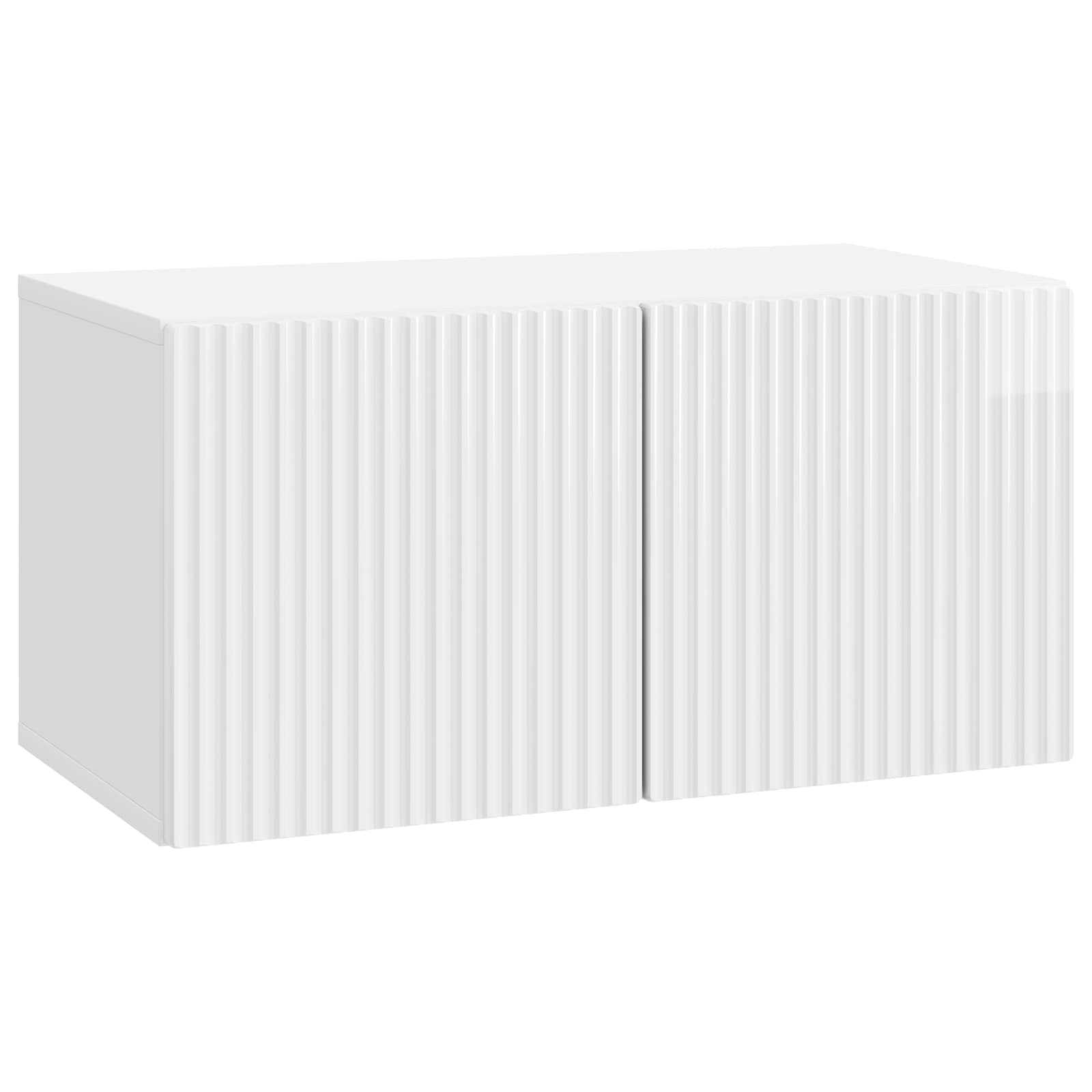 vidaXL Wall-Mounted TV Cabinet 59.5 x 31 x 30 cm High Gloss White 2