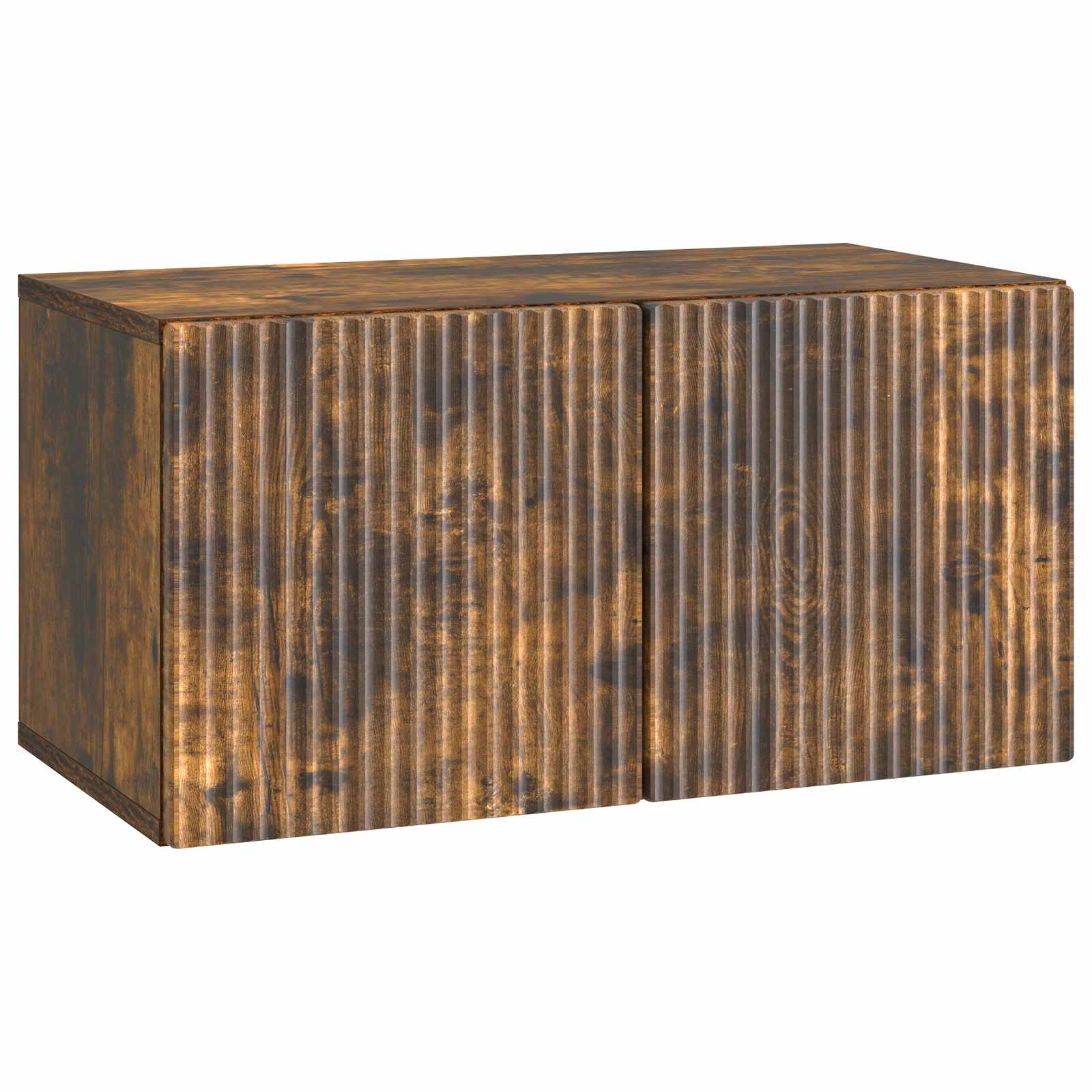 vidaXL Wall-Mounted TV Cabinet 59.5 x 31 x 30 cm Smoked Oak 2
