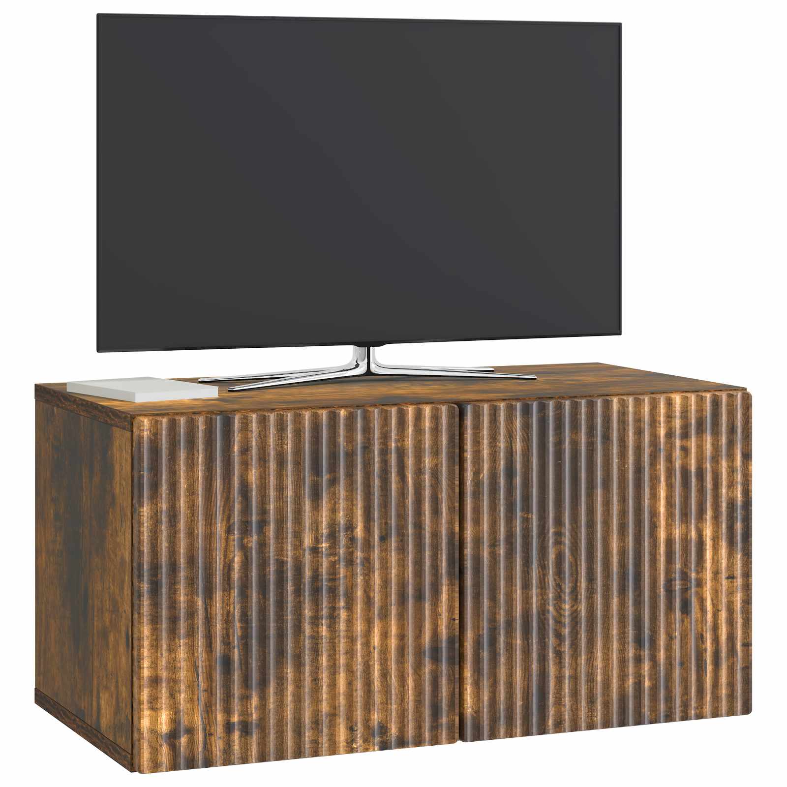 vidaXL Wall-Mounted TV Cabinet 59.5 x 31 x 30 cm Smoked Oak 3