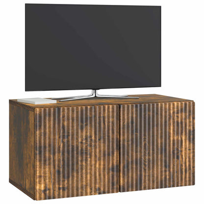 vidaXL Wall-Mounted TV Cabinet 59.5 x 31 x 30 cm Smoked Oak 3