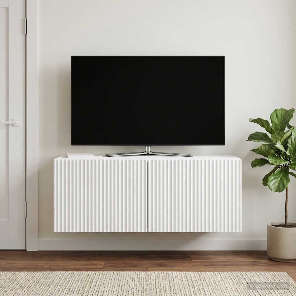 vidaXL Wall-Mounted TV Cabinet White 78.5 x 31 x 30 cm Engineered Wood 1