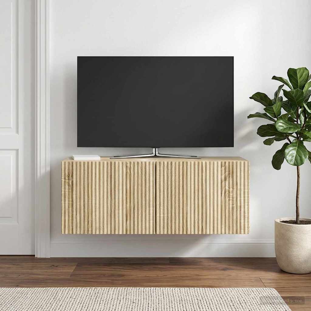 vidaXL Wall-Mounted TV Cabinet 78.5 x 31 x 30 cm Sonoma Oak 1