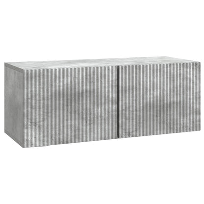 vidaXL Wall-Mounted TV Cabinet 78.5 x 31 x 30 cm Concrete Grey 2