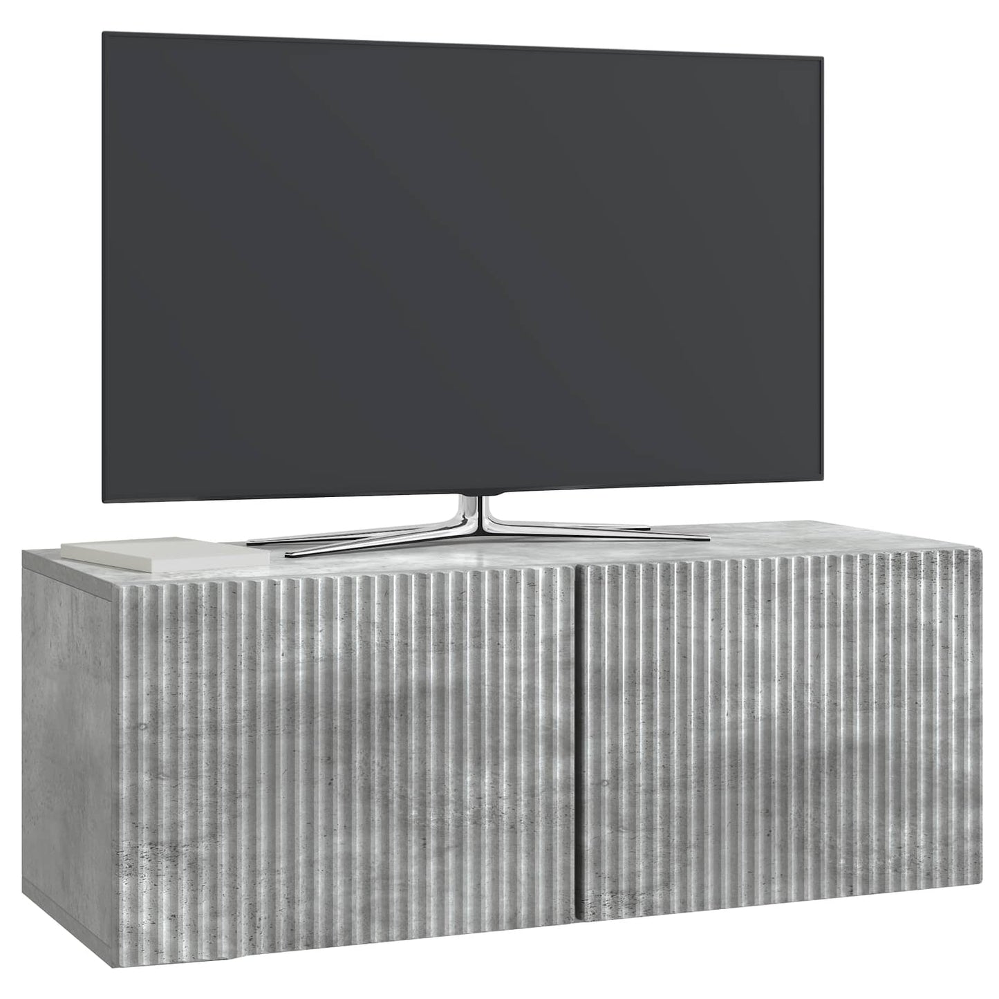 vidaXL Wall-Mounted TV Cabinet 78.5 x 31 x 30 cm Concrete Grey 3