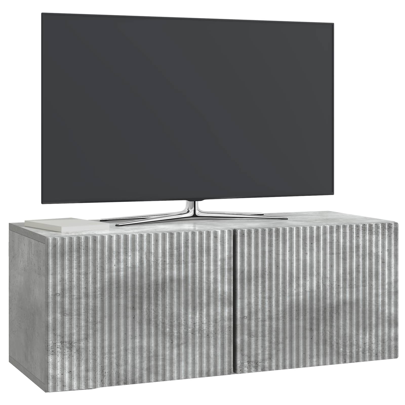 vidaXL Wall-Mounted TV Cabinet 78.5 x 31 x 30 cm Concrete Grey 3