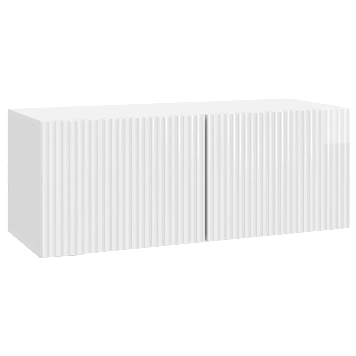 vidaXL Wall-Mounted TV Cabinet 78.5 x 31 x 30 cm High Gloss White 2