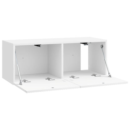 vidaXL Wall-Mounted TV Cabinet 78.5 x 31 x 30 cm High Gloss White 5