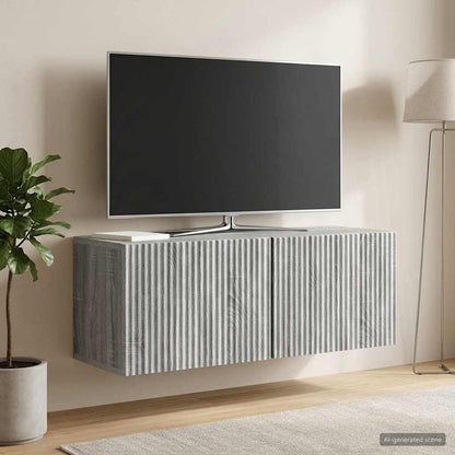 vidaXL Wall-Mounted TV Cabinet 78.5 x 31 x 30 cm Grey Sonoma 4