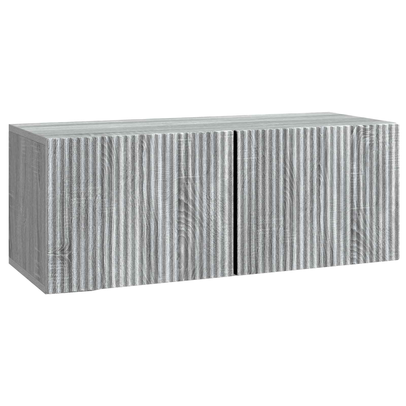 vidaXL Wall-Mounted TV Cabinet 78.5 x 31 x 30 cm Grey Sonoma 2