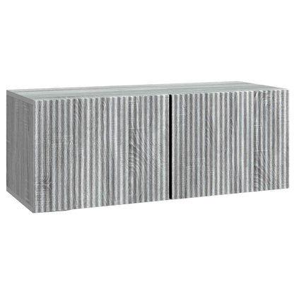 vidaXL Wall-Mounted TV Cabinet 78.5 x 31 x 30 cm Grey Sonoma 2