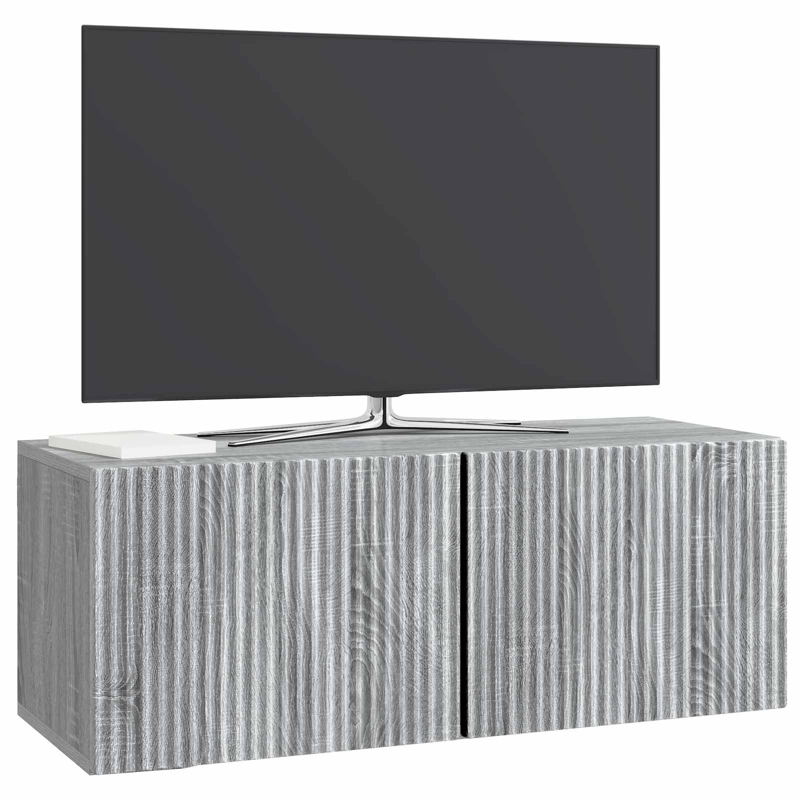 vidaXL Wall-Mounted TV Cabinet 78.5 x 31 x 30 cm Grey Sonoma 3