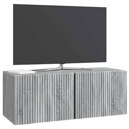 vidaXL Wall-Mounted TV Cabinet 78.5 x 31 x 30 cm Grey Sonoma 3