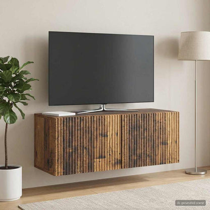 vidaXL Wall-Mounted TV Cabinet 78.5 x 31 x 30 cm Old Wood 4