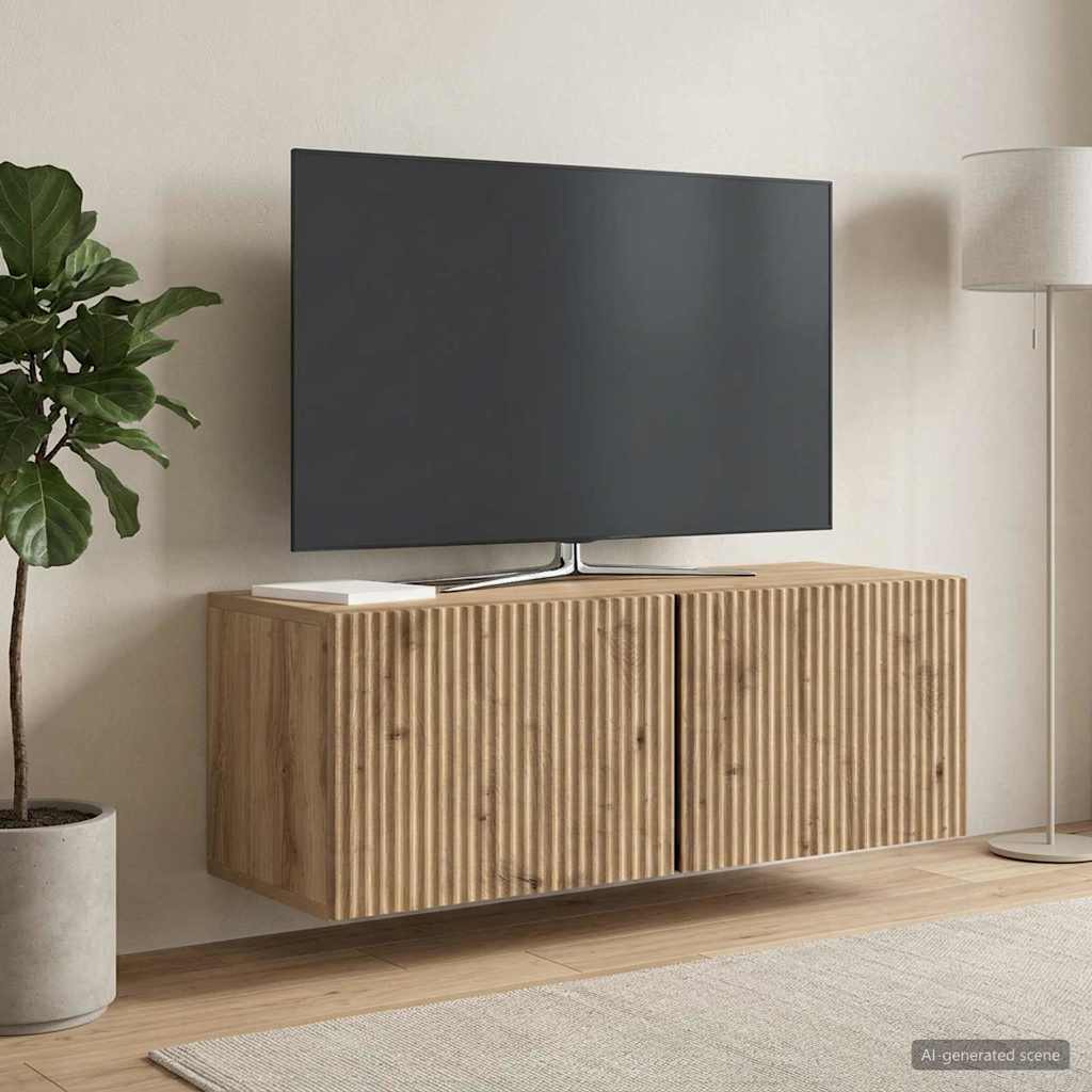 vidaXL Wall-Mounted TV Cabinet 78.5 x 31 x 30 cm Artisan Oak 1