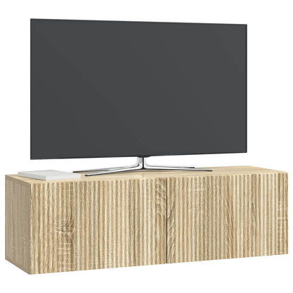 vidaXL Wall-Mounted TV Cabinet 98 x 31 x 30 cm Sonoma Oak 3