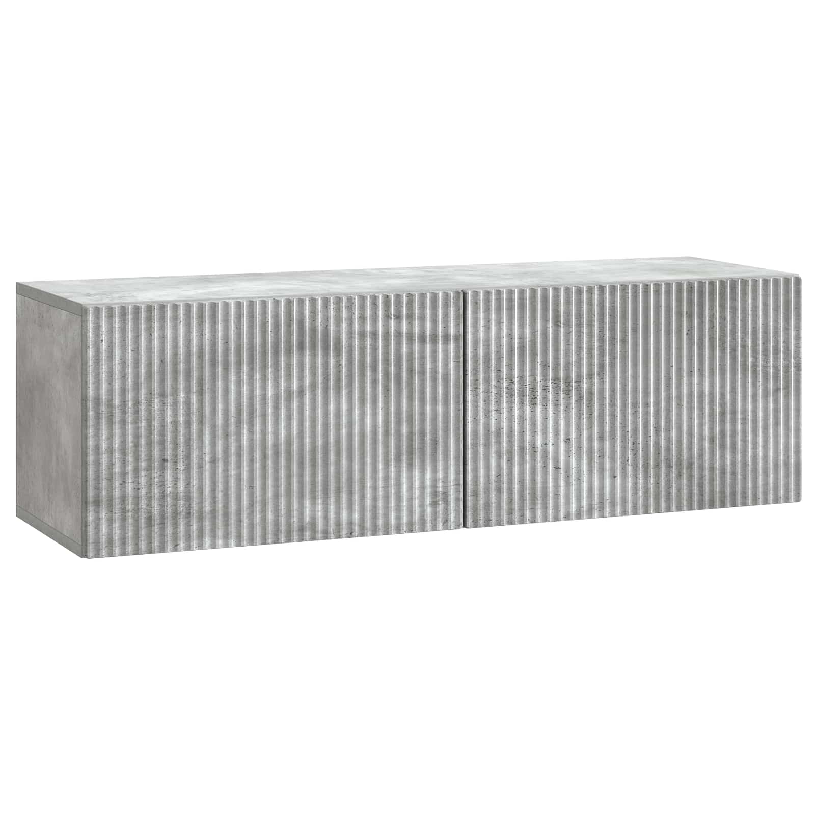 vidaXL Wall-Mounted TV Cabinet 98 x 31 x 30 cm Concrete Grey 2