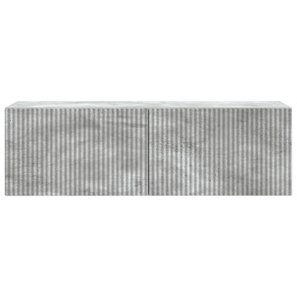 vidaXL Wall-Mounted TV Cabinet 98 x 31 x 30 cm Concrete Grey 6