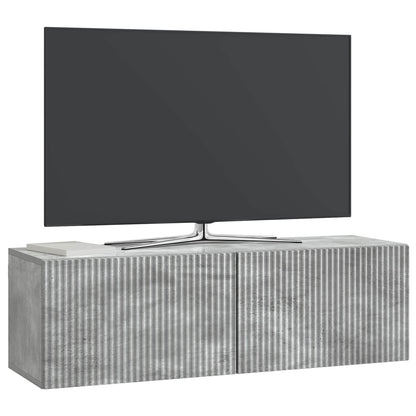 vidaXL Wall-Mounted TV Cabinet 98 x 31 x 30 cm Concrete Grey 3