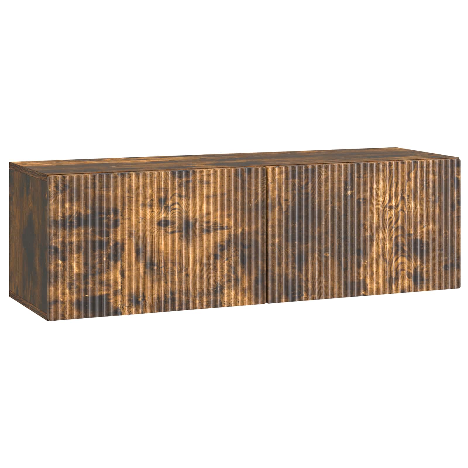 vidaXL Wall-Mounted TV Cabinet 98 x 31 x 30 cm Smoked Oak 2
