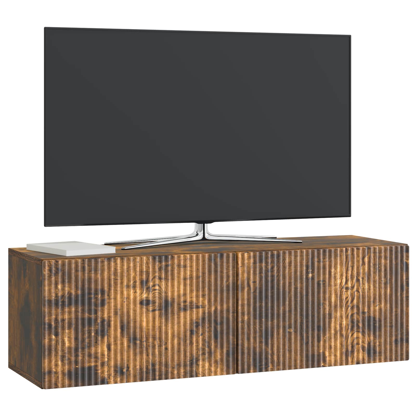 vidaXL Wall-Mounted TV Cabinet 98 x 31 x 30 cm Smoked Oak 3