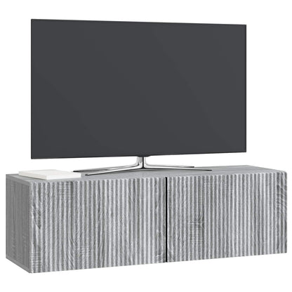 vidaXL Wall-Mounted TV Cabinet 98 x 31 x 30 cm Grey Sonoma 3