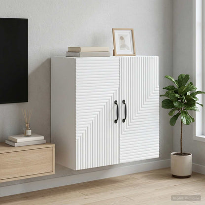 vidaXL Wall-Mounted Cabinet White 59 x 31 x 60 cm Engineered Wood 1