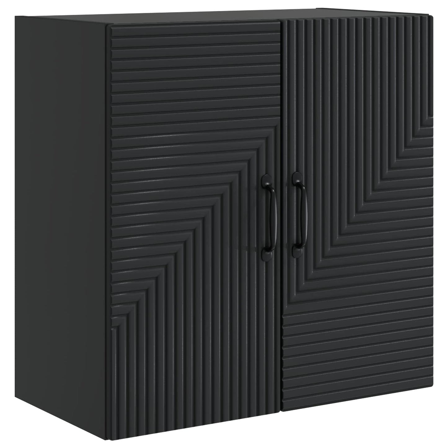 vidaXL Wall-Mounted Cabinet Black 59 x 31 x 60 cm Engineered Wood 2
